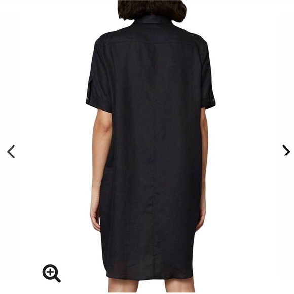 Mlle Gabrielle Navy buttons Down Shirt Dress Size L - Picture 2 of 9